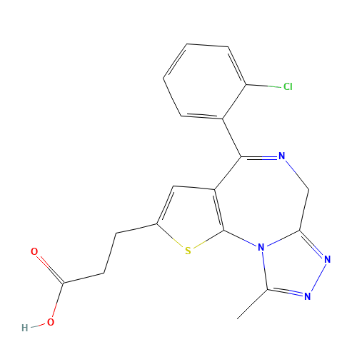 4-(2-Chlorophenyl)-9-methyl-6H-thieno[3,2-f][1,2,4]triazolo[4,3-a][1,4]diazepine-2-propanoic Acid (CAS: 100826-98-0) - Related Chemical Product