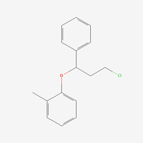 rac 3-Chloro-1-phenyl-1-(2-methylphenoxy)propane (CAS: 881995-47-7) - Chemical Structure and Molecular Formula 