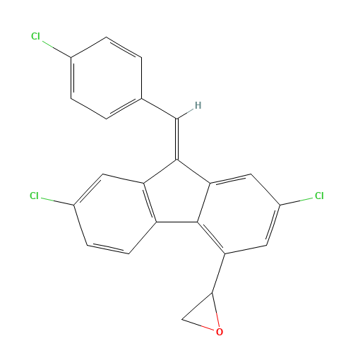 (E,Z)-9-(4-Chlorophenyl)methylene-5-oxiranyl-2,7-dichlorofluorene (CAS: 252990-29-7) - Related Chemical Product