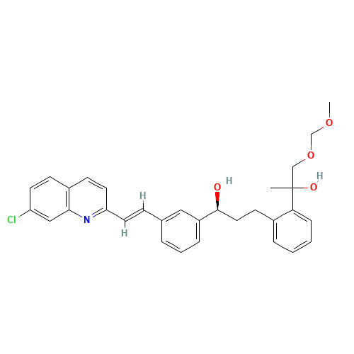 2-[3-(S)-[3-(2-(7-Chloro-2-quinolinyl)ethenyl)phenyl]-3-hydroxypropyl]phenyl-2-(1'-hydroxy-2'-methoxymethyl)propanol (CAS: 184764-20-3) - Related Chemical Product