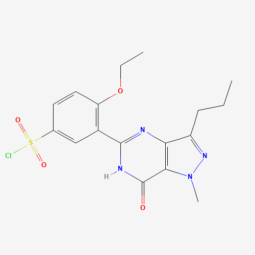 5-(5-Chlorosulfonyl-2-ethoxyphenyl)-1-methyl-3-propyl-1,6-dihydro-7H-pyrazolo[4,3-d]pyrimidin-7-one (CAS: 139756-22-2) - Related Chemical Product