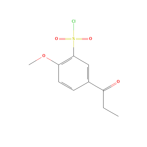 1-(3'-Chlorosulfonyl-4'-methoxyphenyl)-1-propanone (CAS: 932896-41-8) - Chemical Structure and Molecular Formula 
