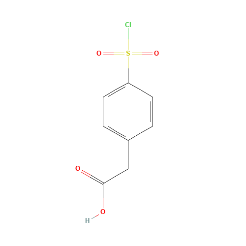 4-Chlorosulfonylphenylacetic Acid (CAS: 22958-99-2) - Chemical Structure and Molecular Formula 