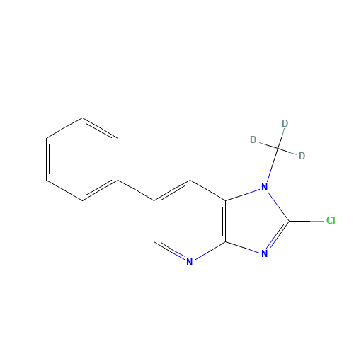 2-Chloro-1-(methyl-d3)-6-phenylimidazo(4,5-b)pyridine (CAS: 1020719-30-5) - Chemical Structure and Molecular Formula 