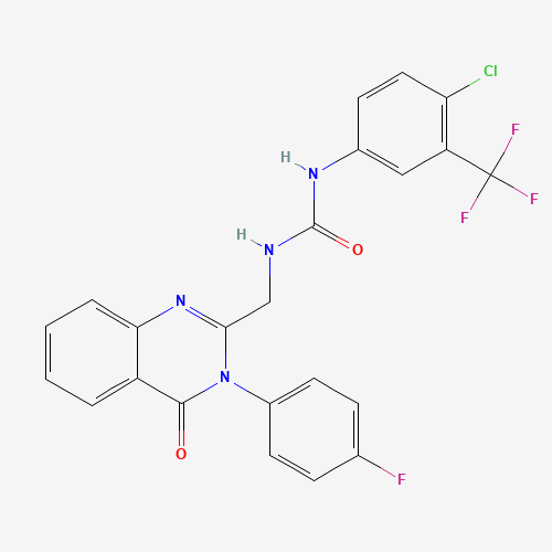 N-[4-Chloro-3-(trifluoromethyl)phenyl]-N'-[[3-(4-fluorophenyl)-3,4-dihydro-4-oxo-2-quinazolinyl]methyl]urea (CAS: 330796-24-2) - Related Chemical Product