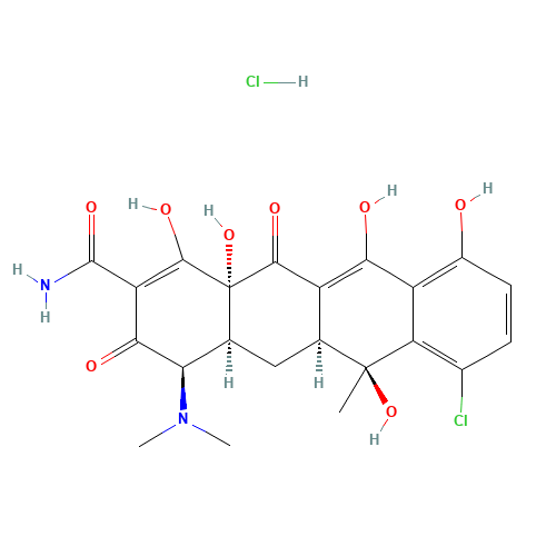 4-epi-Chlortetracycline Hydrochloride (CAS: 101342-45-4) - Chemical Structure and Molecular Formula 
