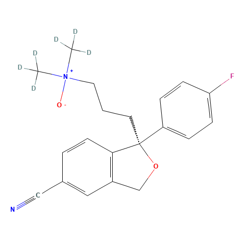 (R)-Citalopram-d6 N-Oxide (CAS: 1217669-62-9) - Chemical Structure and Molecular Formula 