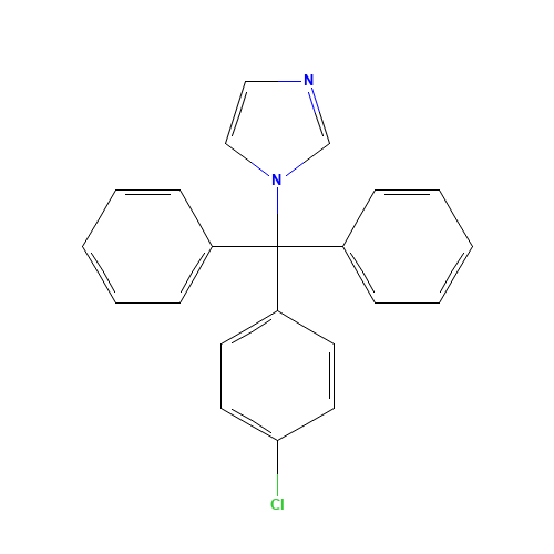 para-Clotrimazole Isomer (CAS: 23593-71-7) - Chemical Structure and Molecular Formula 