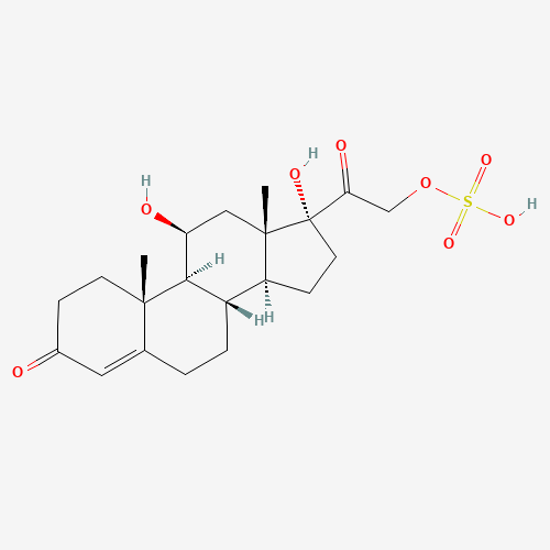 Cortisol 21-Sulfate (CAS: 1253-43-6) - Chemical Structure and Molecular Formula 