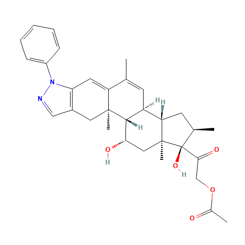 Cortivazol (CAS: 1110-40-3) - Chemical Structure and Molecular Formula 