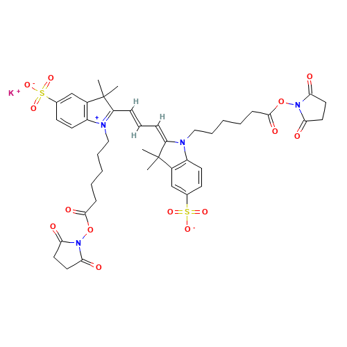 Cyanine 3 Bihexanoic Acid Dye,Succinimidyl Ester,Potassium Salt (CAS: 1311966-47-8) - Related Chemical Product