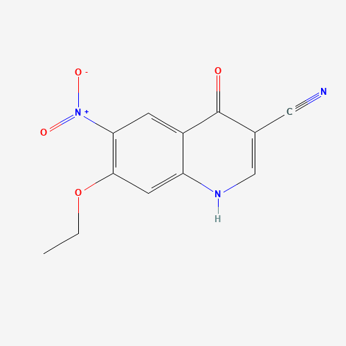 3-Cyano-7-ethoxy-4-hydroxy-6-nitroquinoline (CAS: 214476-08-1) - Chemical Structure and Molecular Formula 
