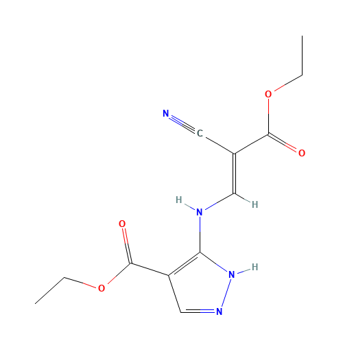 (E)-3-[(2-Cyano-3-ethoxy-3-oxo-1-propenyl)amino]-1H-pyrazole-4-carboxylic Acid Ethyl Ester (CAS: 52632-17-4) - Related Chemical Product