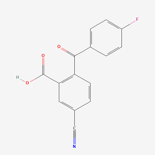 5-Cyano-2-(4-fluorobenzoyl)benzoic Acid (CAS: 411221-51-7) - Chemical Structure and Molecular Formula 