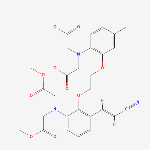 5-(2-Cyanopropenyl)-5'-methyl-bis-(2-aminophenoxymethylene)-N,N,N',N'-tetraacetate Methyl Ester (CAS: 1076199-89-7) - Related Chemical Product