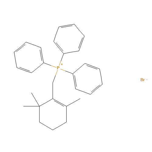 b-Cyclogeranyltriphenylphosphonium Bromide (CAS: 56013-01-5) - Chemical Structure and Molecular Formula 