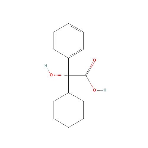 (R)-2-Cyclohexyl-2-hydroxyphenylacetic Acid (CAS: 20585-39-1) - Chemical Structure and Molecular Formula 