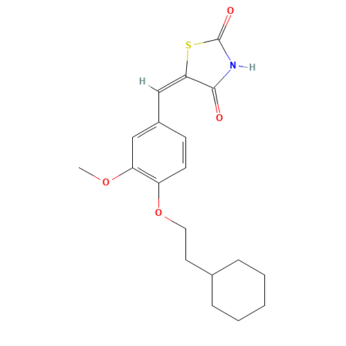 5-[[4-(2-Cyclohexylethoxy)-3-methoxyphenyl]methylene]-2,4-thiazolidinedione (CAS: 1239610-60-6) - Related Chemical Product