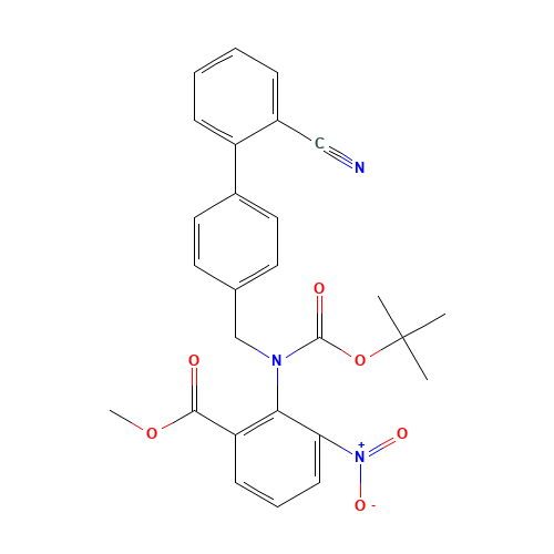 2-[[(2'-Cyano[1,1'-biphenyl]-4-yl)methyl][(1,1-dimethylethoxy)carbonyl]amino]-3-nitrobenzoic Acid Methyl Ester (CAS: 139481-38-2) - Related Chemical Product