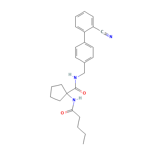 N-[(2'-Cyano[1,1'-biphenyl]-4-yl)methyl]-1-[(1-oxopentyl)amino]cyclopentanecarboxamide (CAS: 141745-71-3) - Related Chemical Product