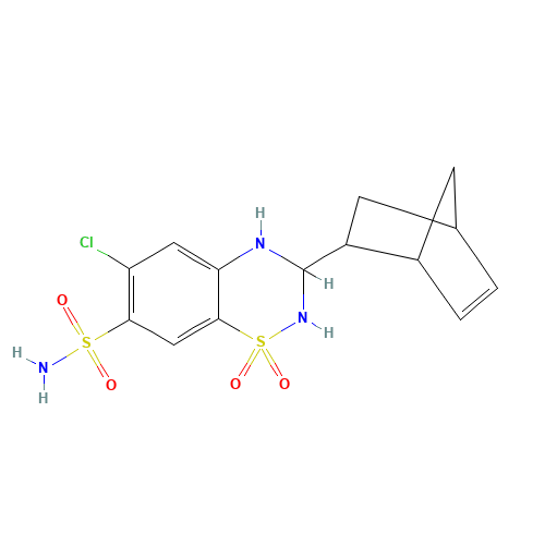Cyclothiazide (CAS: 2259-96-3) - Chemical Structure and Molecular Formula 