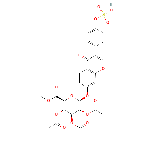 Daidzein 7-Tri-O-acetyl-b-D-glucuronic Acid Methyl Ester 4'-Sulfate (CAS: 1041261-16-8) - Related Chemical Product