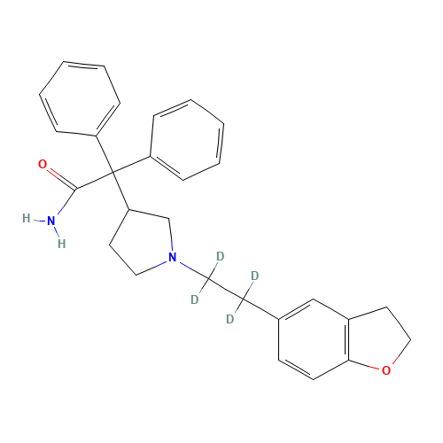 rac Darifenacin-d4 (CAS: 1189701-43-6) - Chemical Structure and Molecular Formula 