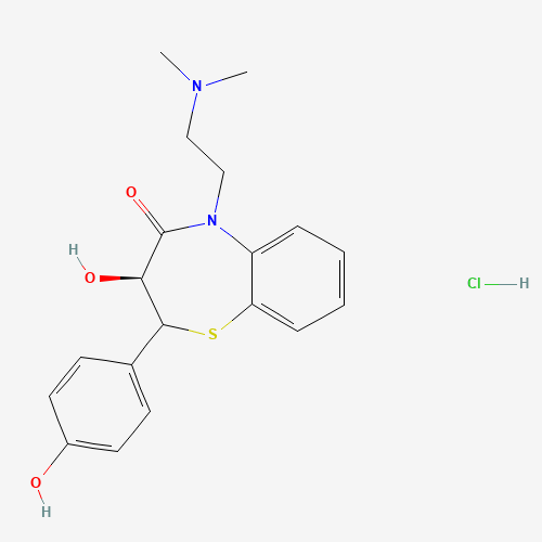 Deacetyl-O-demethyl Diltiazem Hydrochloride (CAS: 96252-32-3) - Chemical Structure and Molecular Formula 