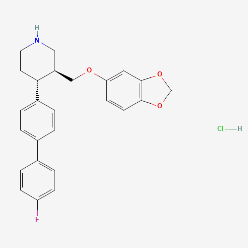 rac-trans-4-Defluoro-4-(4-fluorophenyl) Paroxetine Hydrochloride (CAS: 1217655-87-2) - Related Chemical Product