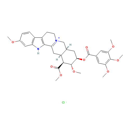 3-Dehydro Reserpine Chloride (CAS: 107052-60-8) - Chemical Structure and Molecular Formula 