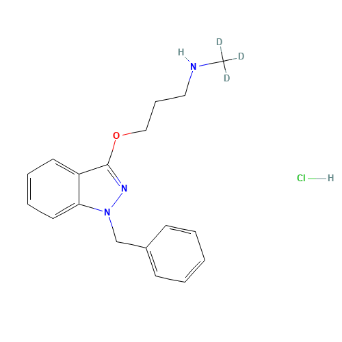 Demethyl Benzydamine-d3 Hydrochloride (CAS: 1246817-08-2) - Chemical Structure and Molecular Formula 
