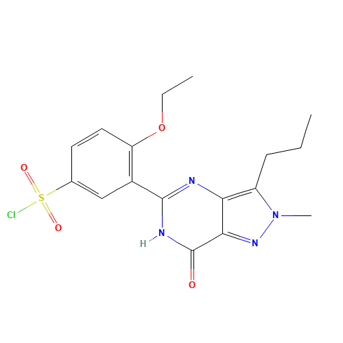 Demethylpiperazinyl Iso Sildenafil Sulfonyl Chloride (CAS: 501120-42-9) - Related Chemical Product