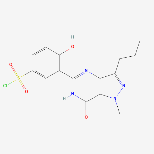 Demethylpiperazinyl Desethyl Sildenafil Sulfonyl Chloride (CAS: 139756-27-7) - Related Chemical Product