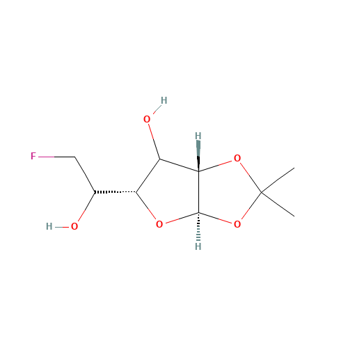 6-Deoxy-6-fluoro-1,2-O-isopropylidene-a-D-glucofuranose (CAS: 87586-05-8) - Chemical Structure and Molecular Formula 