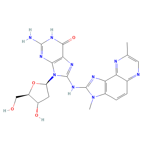 N2-(Deoxyguanosin-8-yl)-2-amino-3,8-dimethylimidazo[4,5-f]quinoxaline (CAS: 142038-31-1) - Related Chemical Product