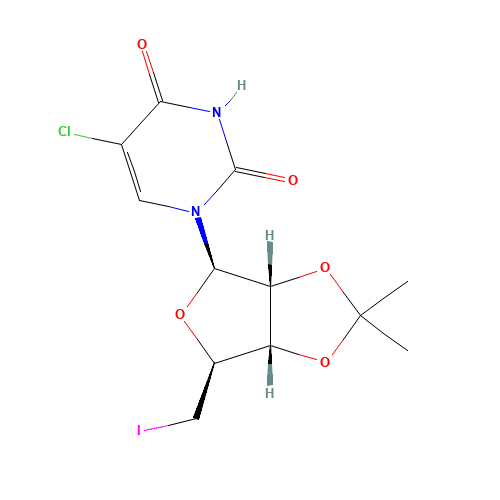 5'-Deoxy-5'-iodo-2',3'-O-isopropylidene-5-chlorouridine (CAS: 94048-47-2) - Related Chemical Product