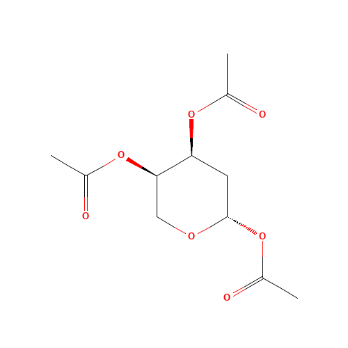 2-Deoxy-D-ribose 1,3,4-Triacetate (CAS: 4258-01-9) - Chemical Structure and Molecular Formula 