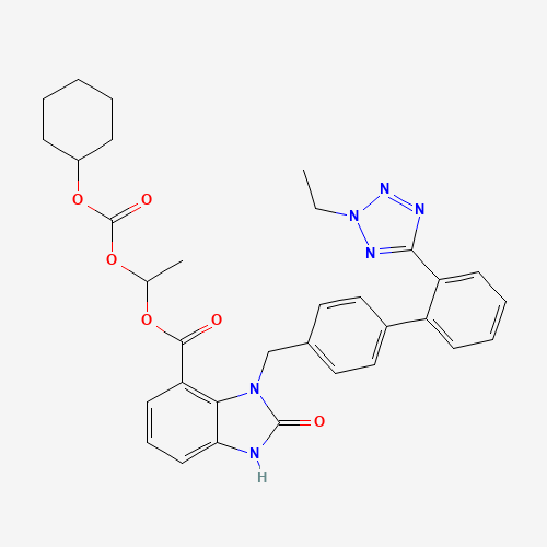 2-Desethoxy-2-hydroxy-2H-2-ethyl Candesartan Cilexetil (CAS: 1185256-03-4) - Related Chemical Product