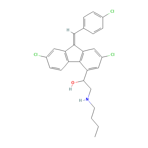 Desbutyl Lumefantrine (CAS: 252990-19-5) - Chemical Structure and Molecular Formula 