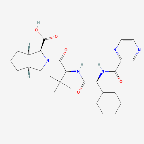 Des[N-[(1S)-1-[2-(cyclopropylamino)-2-oxoacetyl]butyl]carboxamido] 1-Carboxy Telaprevir (CAS: 402958-98-9) - Related Chemical Product