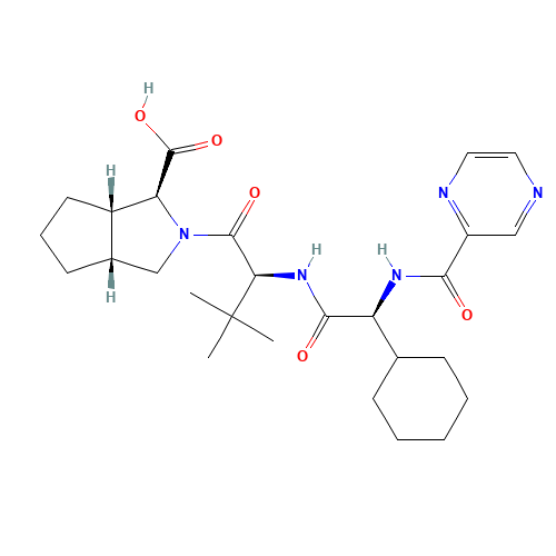 Des[N-[(1S)-1-[2-(cyclopropylamino)-2-oxoacetyl]butyl]carboxamido] 1-Carboxy Telaprevir (CAS: 402958-98-9) - Related Chemical Product