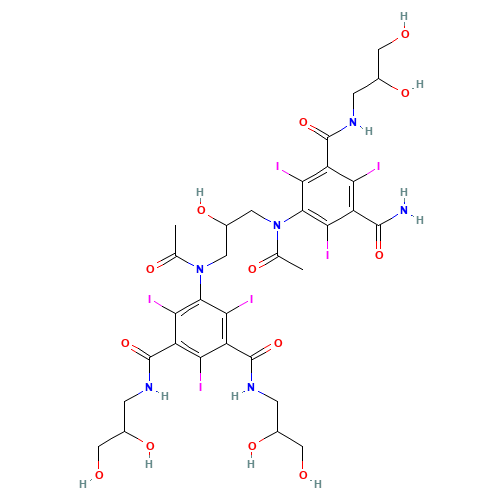 Des(2,3-dihydroxypropyl) Iodixanol (CAS: 255376-57-9) - Chemical Structure and Molecular Formula 