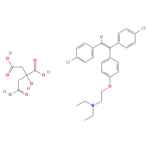 Deschloro-4,4'-dichloro Clomiphene Citrate(E/Z Mixture) (CAS: 117884-83-0) - Related Chemical Product