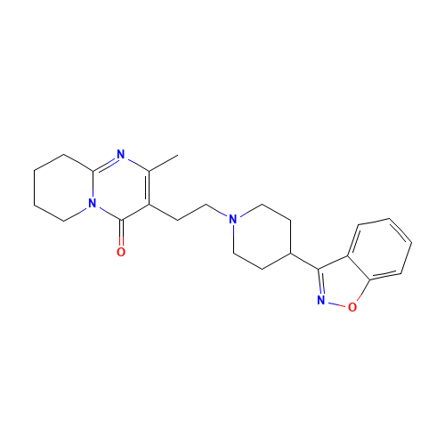 Desfluoro Risperidone (CAS: 106266-09-5) - Chemical Structure and Molecular Formula 