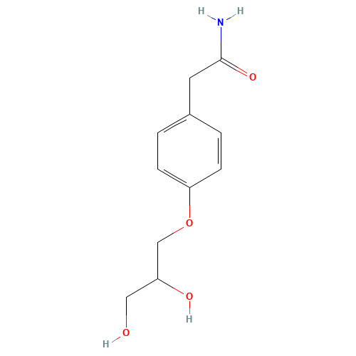 Des(isopropylamino) Atenolol Diol (CAS: 61698-76-8) - Chemical Structure and Molecular Formula 