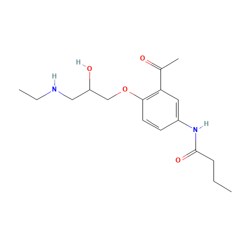 rac N-Desisopropyl-N-ethyl Acebutolol (CAS: 441019-91-6) - Chemical Structure and Molecular Formula 