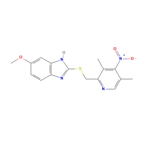 4-Desmethoxy-4-nitro Omeprazole Sulfide (CAS: 142885-91-4) - Related Chemical Product
