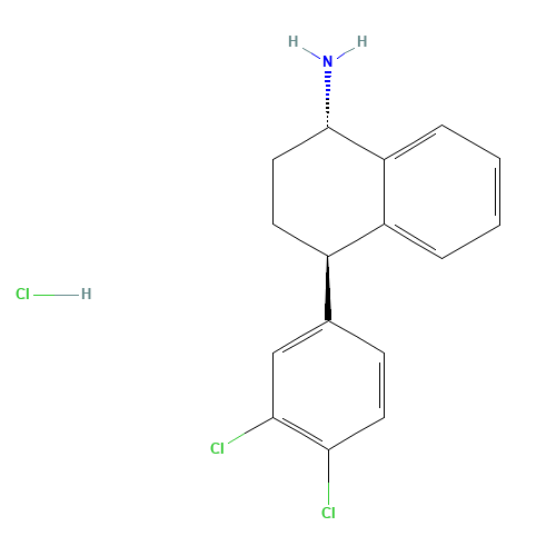 (1S,4R)-N-Desmethyl Sertraline Hydrochloride (CAS: 675126-07-5) - Chemical Structure and Molecular Formula 