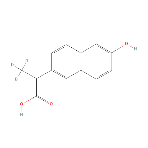 rac O-Desmethyl Naproxen-d3 (CAS: 1122399-99-8) - Chemical Structure and Molecular Formula 