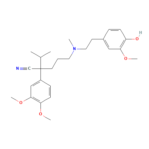 p-O-Desmethyl Verapamil (CAS: 77326-93-3) - Chemical Structure and Molecular Formula 